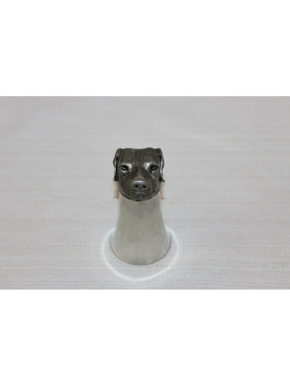 Universal Pewter Dog Head Stirrup Cup Shot Glass Hunting Sporting Barware